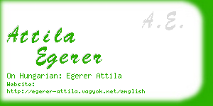 attila egerer business card